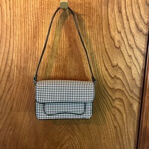 Stylish Black and White Houndstooth Women's Bag